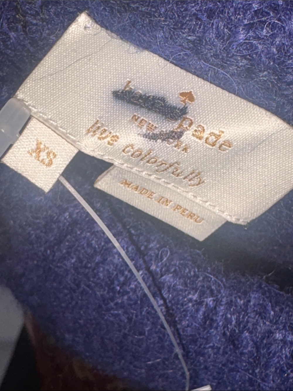 Kate Spade New York “Wild Ones” Leopard Sweater in blue and black. NEW! - Picture 3 of 3